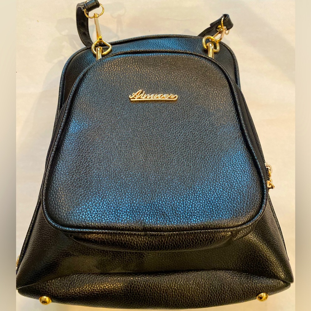 Black multi Compartment Backpack
